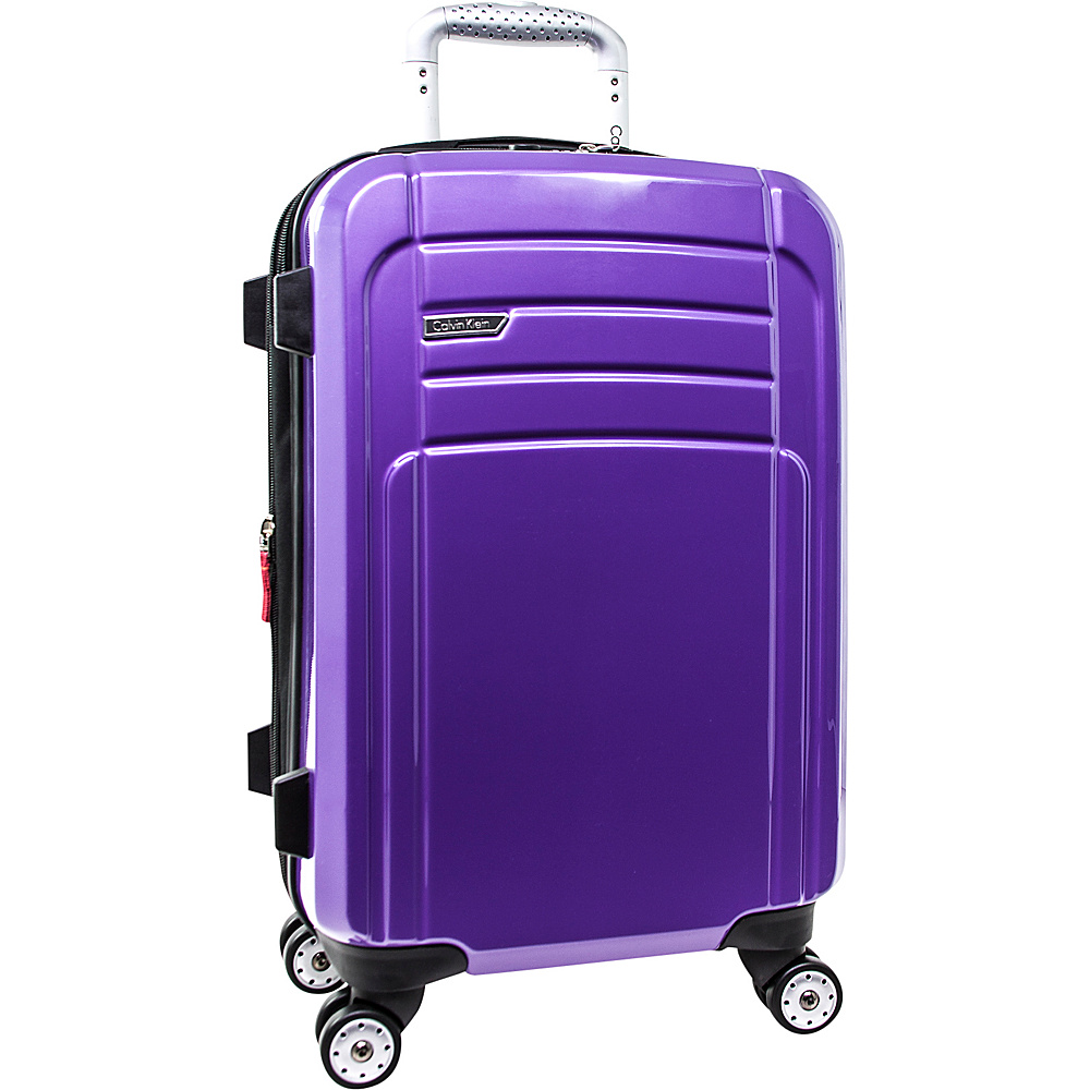 Calvin Klein Luggage Rome 21 Carry On Hardside Spinner Plum Calvin Klein Luggage Hardside Carry On