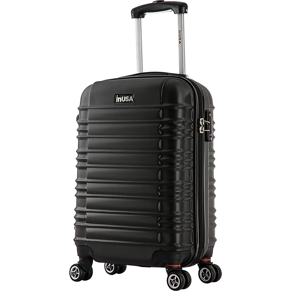 inUSA New York Collection 20 Carry on Lightweight Hardside Spinner Suitcase Black inUSA Hardside Carry On