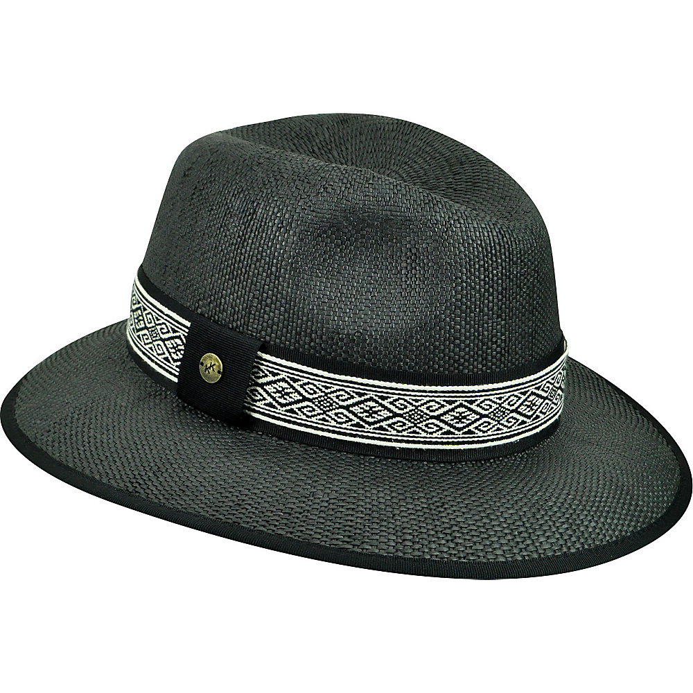 Karen Kane Hats Jacquard Band Fedora Hat Black Karen Kane Hats Hats Gloves Scarves