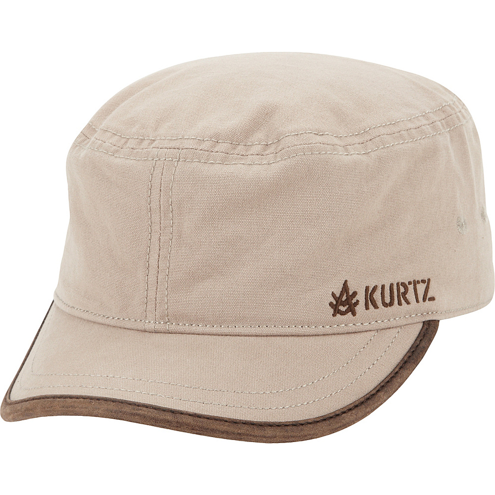 A Kurtz Military Cap With Logo Emboss Khaki A Kurtz Hats Gloves Scarves