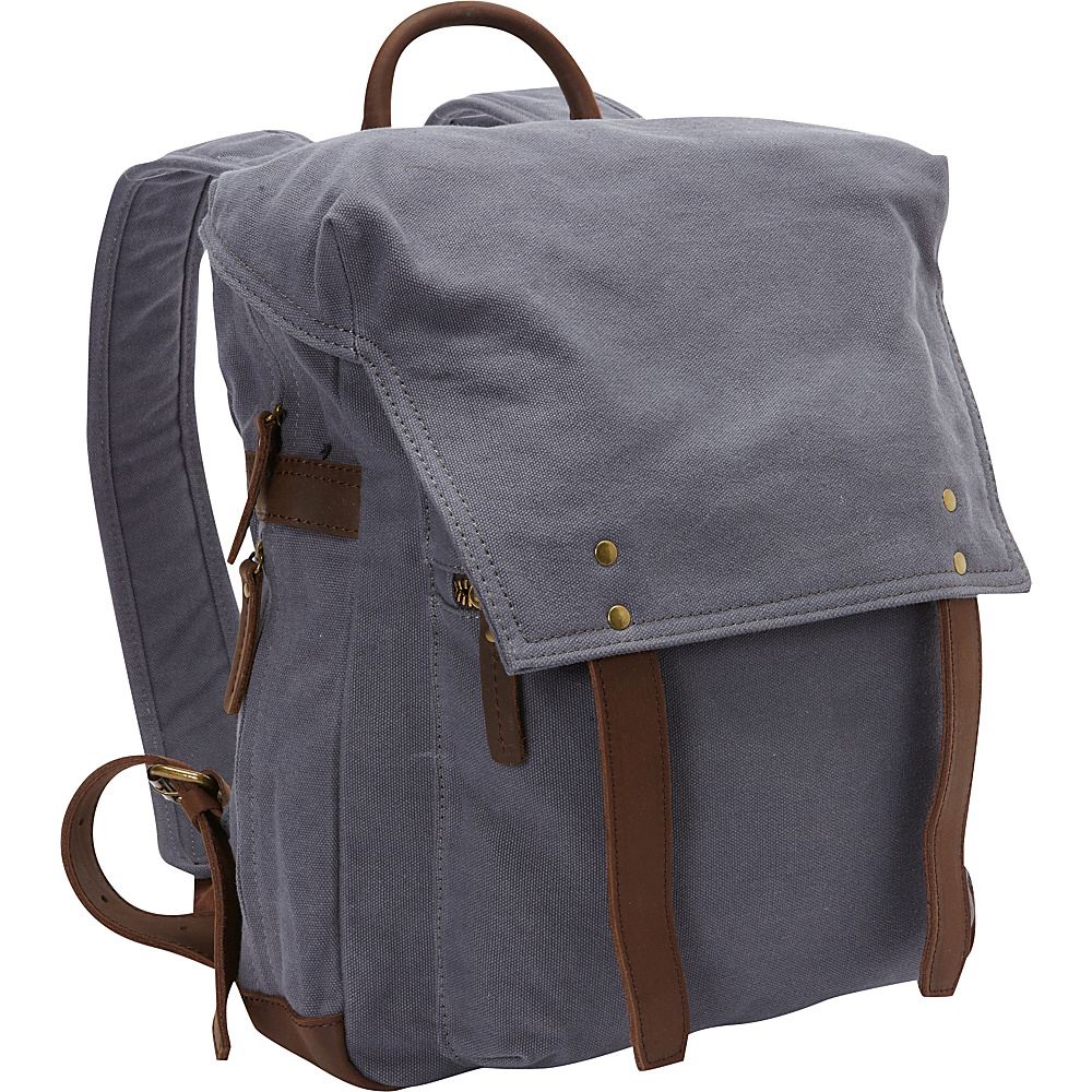 Vagabond Traveler Sport Canvas Backpack Rucksack Blue Grey Vagabond Traveler Business Laptop Backpacks