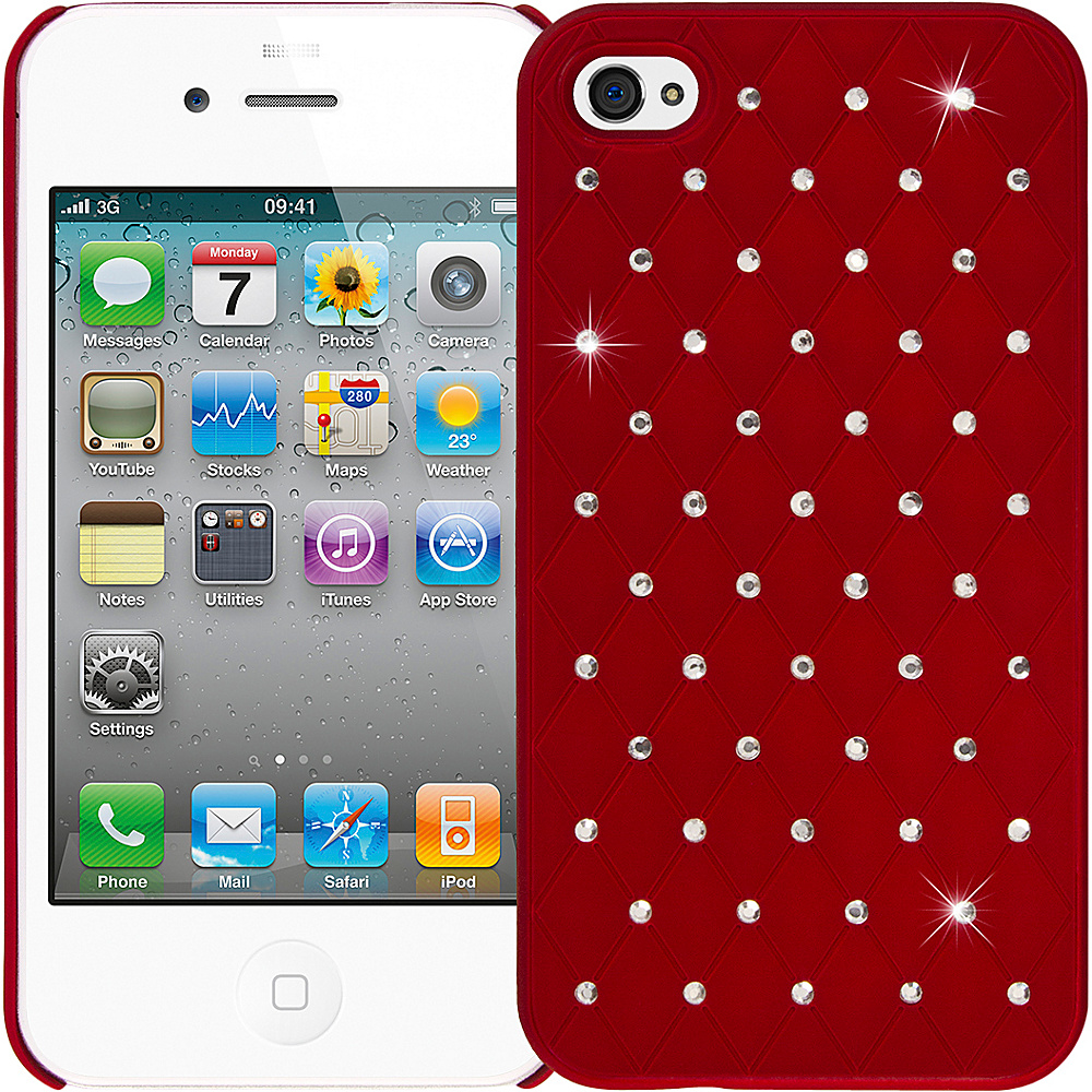 EMPIRE GLITZ Bling Accent Case for Apple iPhone 4 4S Red EMPIRE Electronic Cases