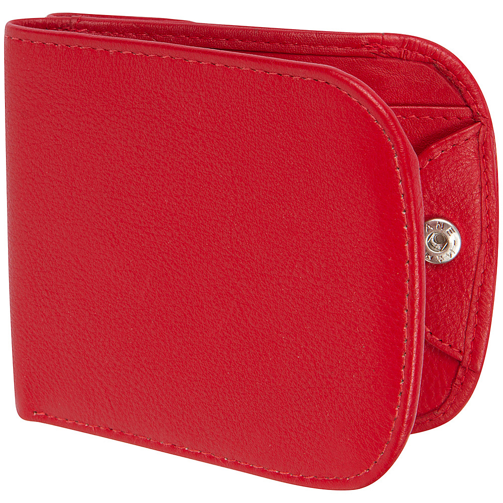 Access Denied RFID Blocking Nappa Leather Commuter Wallet Cherry Red Pebble Access Denied Women s Wallets