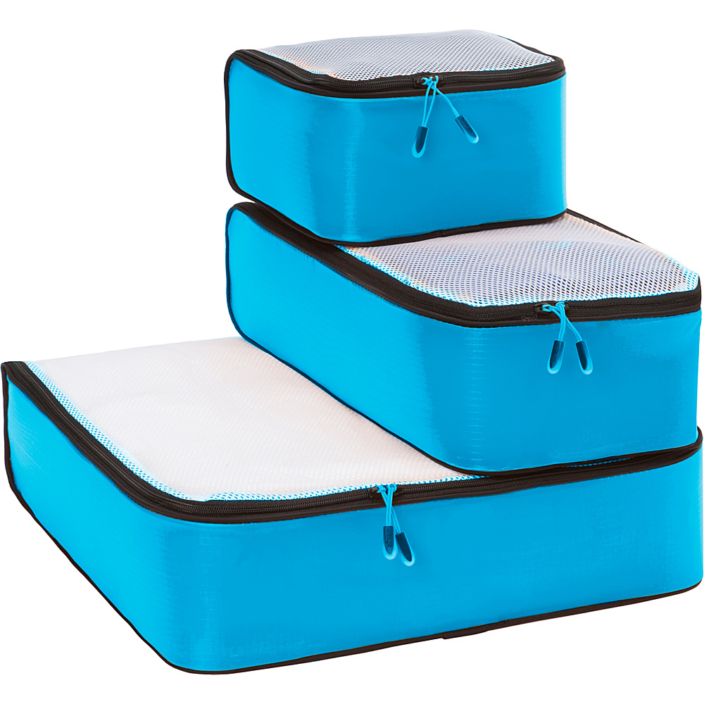 eBags Ultralight Packing Cubes Sampler 3pc Set Blue eBags Travel Organizers