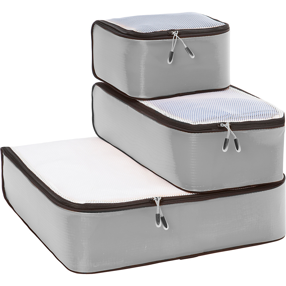 eBags Ultralight Packing Cubes Sampler 3pc Set Grey eBags Travel Organizers