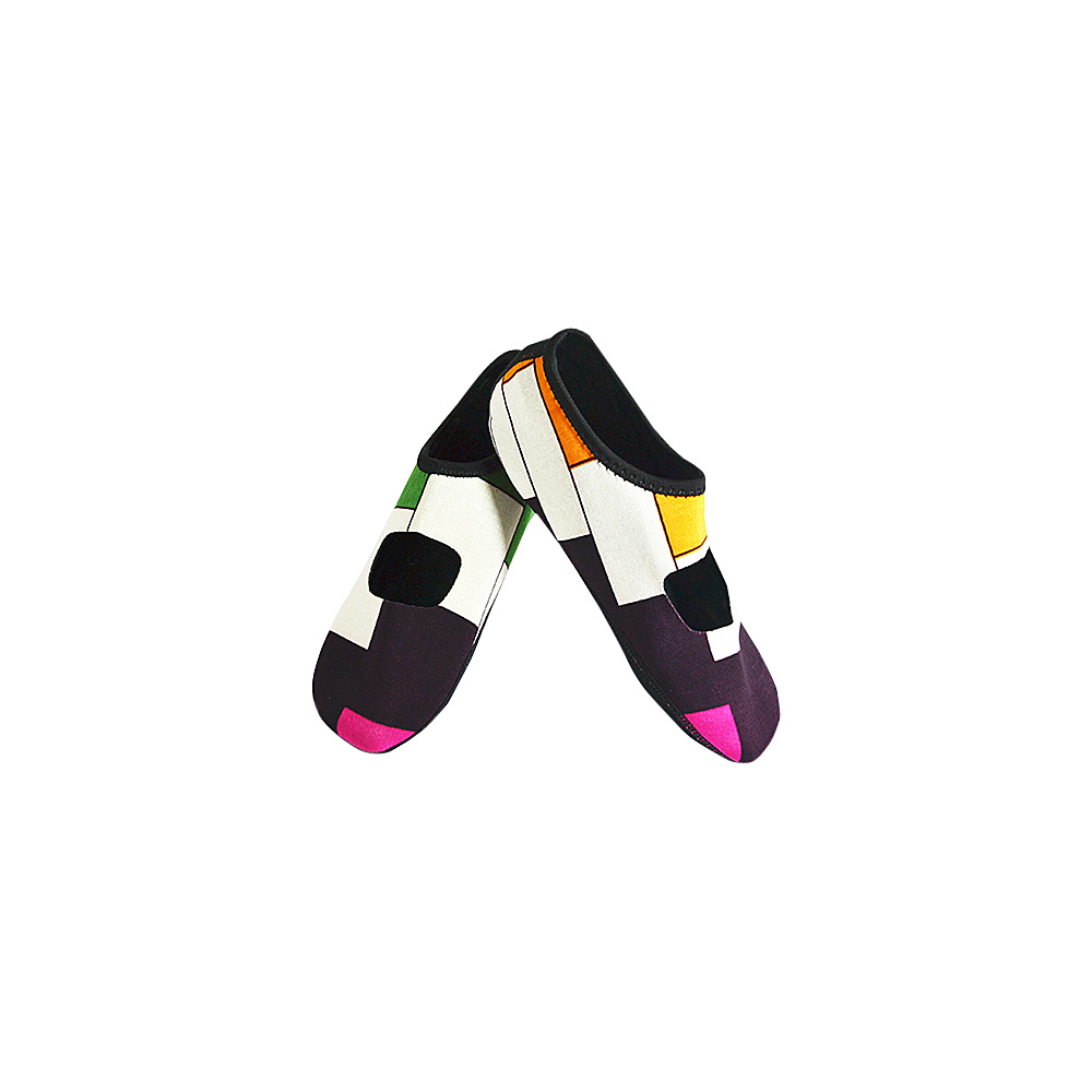 NuFoot Mary Jane Travel Slipper Patterns S Color Block Small NuFoot Women s Footwear
