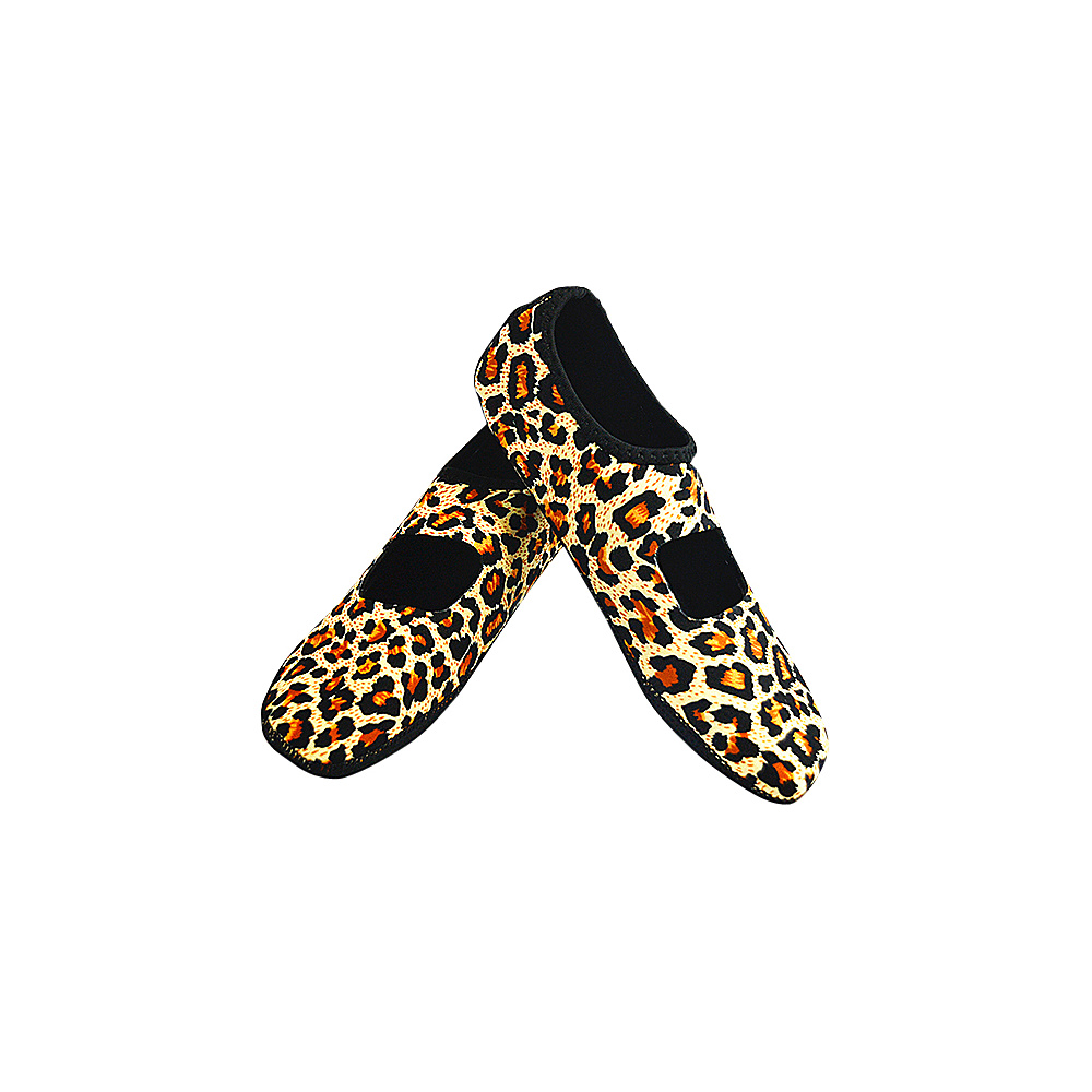 NuFoot Mary Jane Travel Slipper Patterns S Leopard NuFoot Women s Footwear