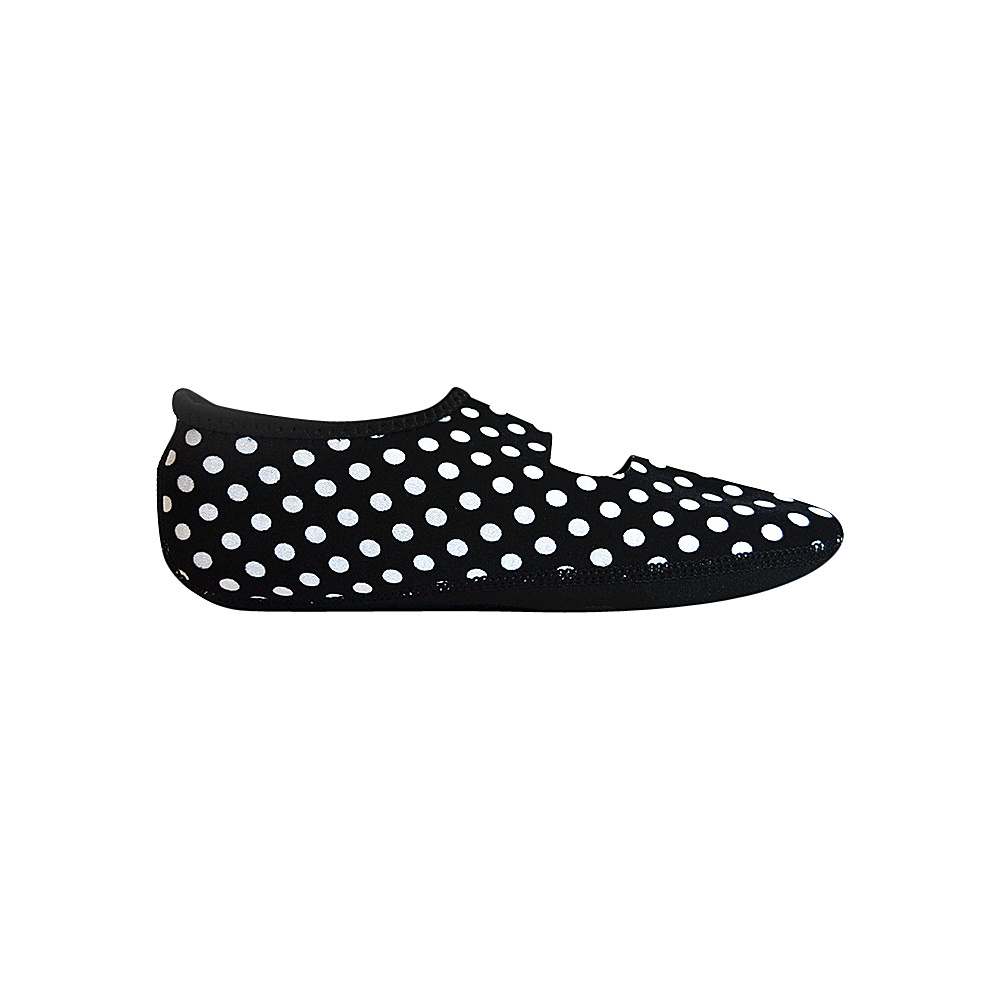 NuFoot Mary Jane Travel Slipper Patterns S Black amp; White Polka Dot Small NuFoot Women s Footwear