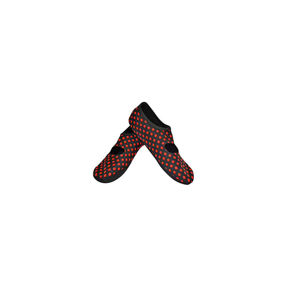 NuFoot Mary Jane Travel Slipper Patterns S Black amp; Red Polka Dot Small NuFoot Women s Footwear