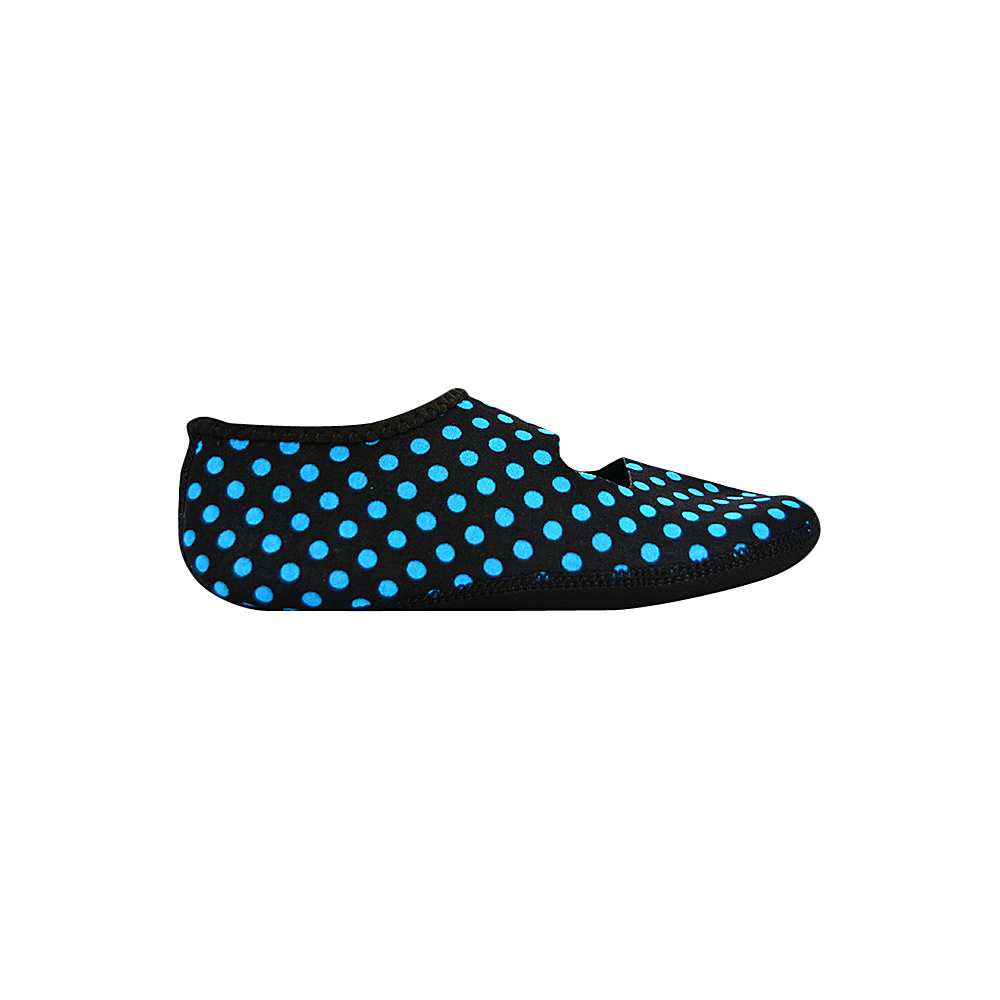 NuFoot Mary Jane Travel Slipper Patterns M Black amp; Blue Polka Dot Medium NuFoot Women s Footwear
