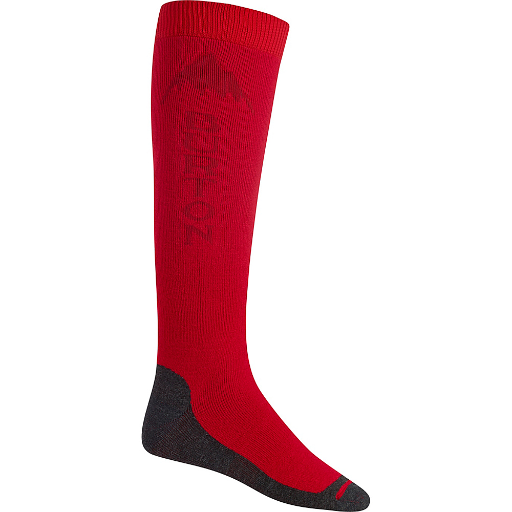 Burton Mens Emblem Sock Process Red L Burton Legwear Socks