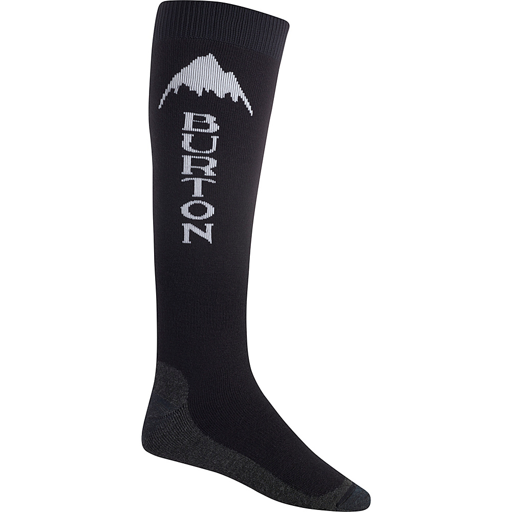Burton Mens Emblem Sock True Black Small Burton Men s Legwear Socks