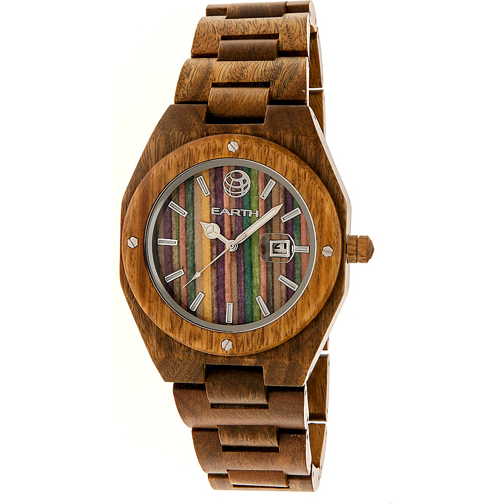 Earth Wood Cypress Skateboard Dial Wood Watch Olive Earth Wood Watches