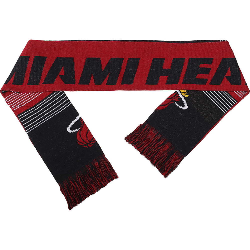Forever Collectibles NBA Reversible Split Logo Scarf Red Miami Heat Forever Collectibles Hats Gloves Scarves