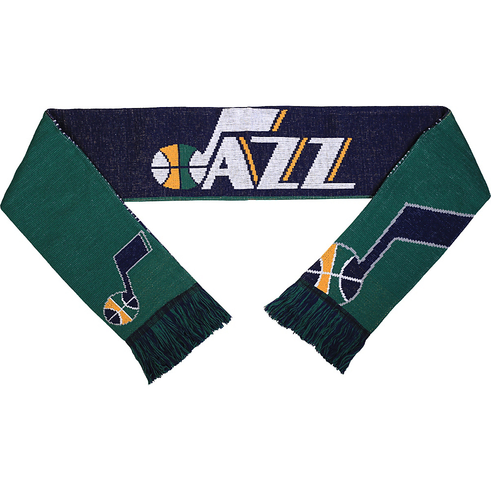 Forever Collectibles NBA Reversible Split Logo Scarf Black Utah Jazz Forever Collectibles Hats Gloves Scarves