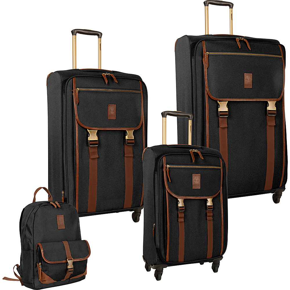 Timberland Reddington 4 Piece Set Black Timberland Luggage Sets
