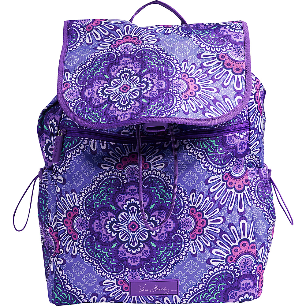 Vera Bradley Lighten Up Drawstring Backpack Lilac Tapestry Vera Bradley Fabric Handbags