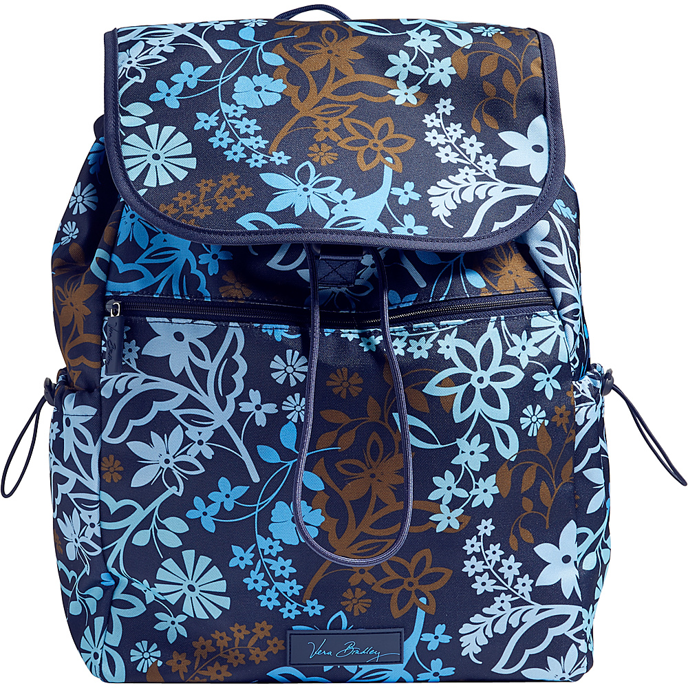 Vera Bradley Lighten Up Drawstring Backpack Java Floral Vera Bradley Fabric Handbags