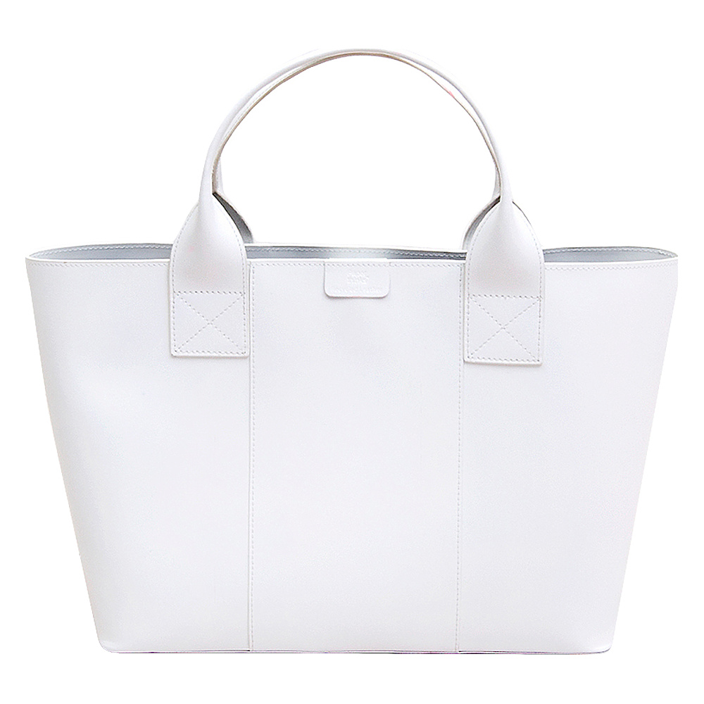Paperthinks Shopping Tote Bag White Paperthinks Leather Handbags