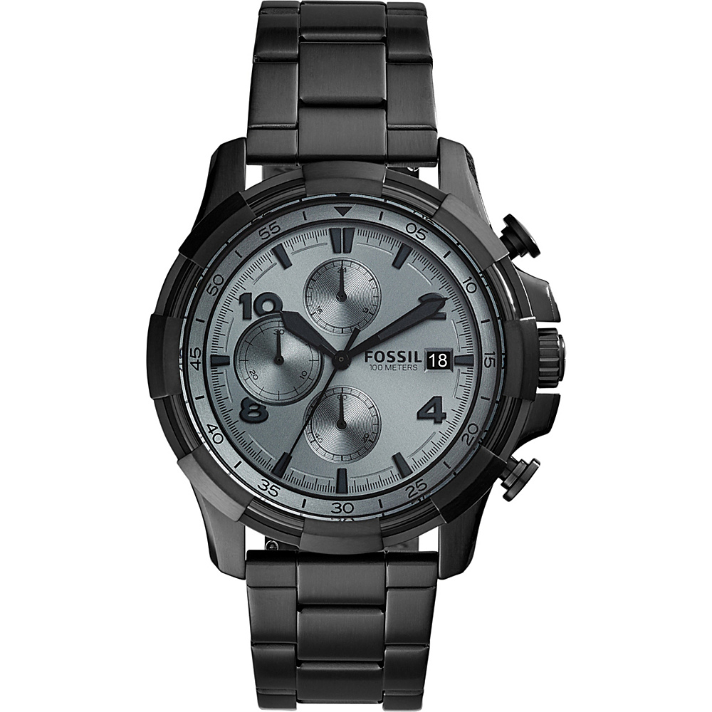 Fossil Dean Chronograph Stainless Steel Watch Black Fossil Watches