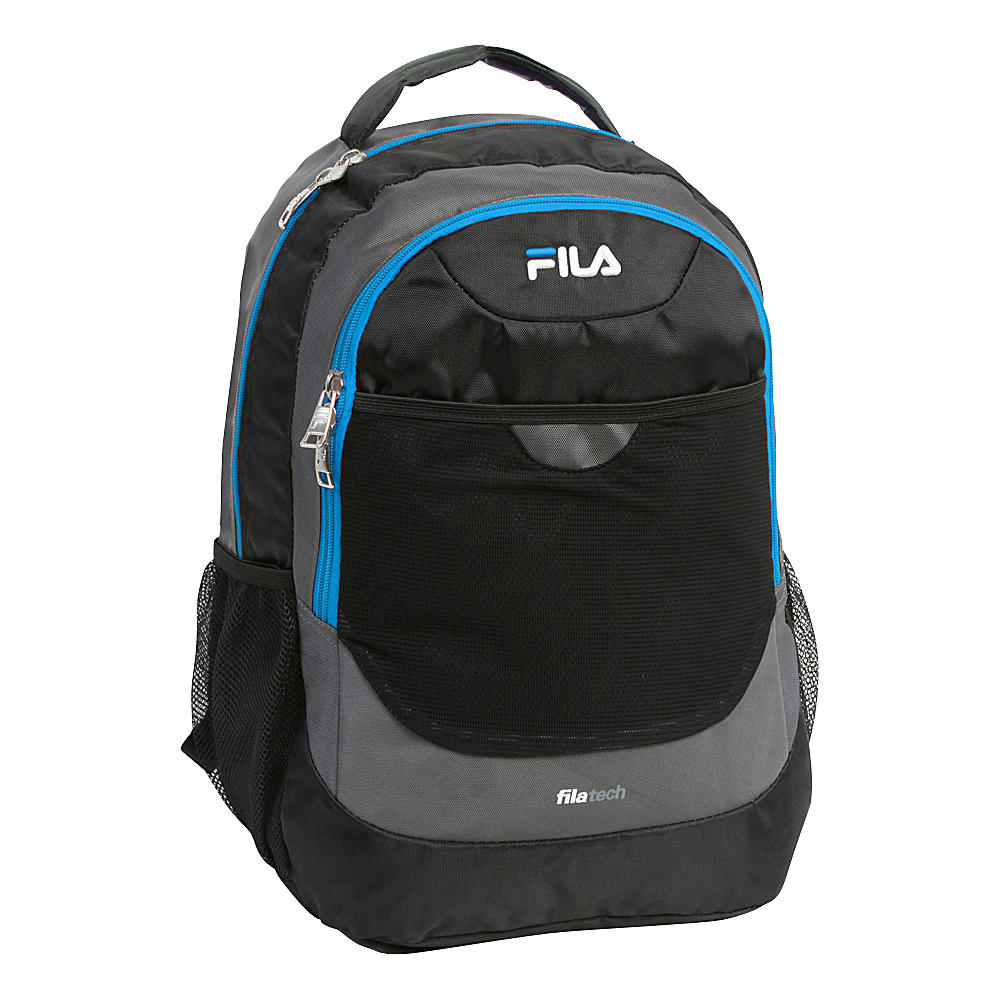 Fila Colton Tablet and Laptop School Backpack Grey Blue Fila Everyday Backpacks