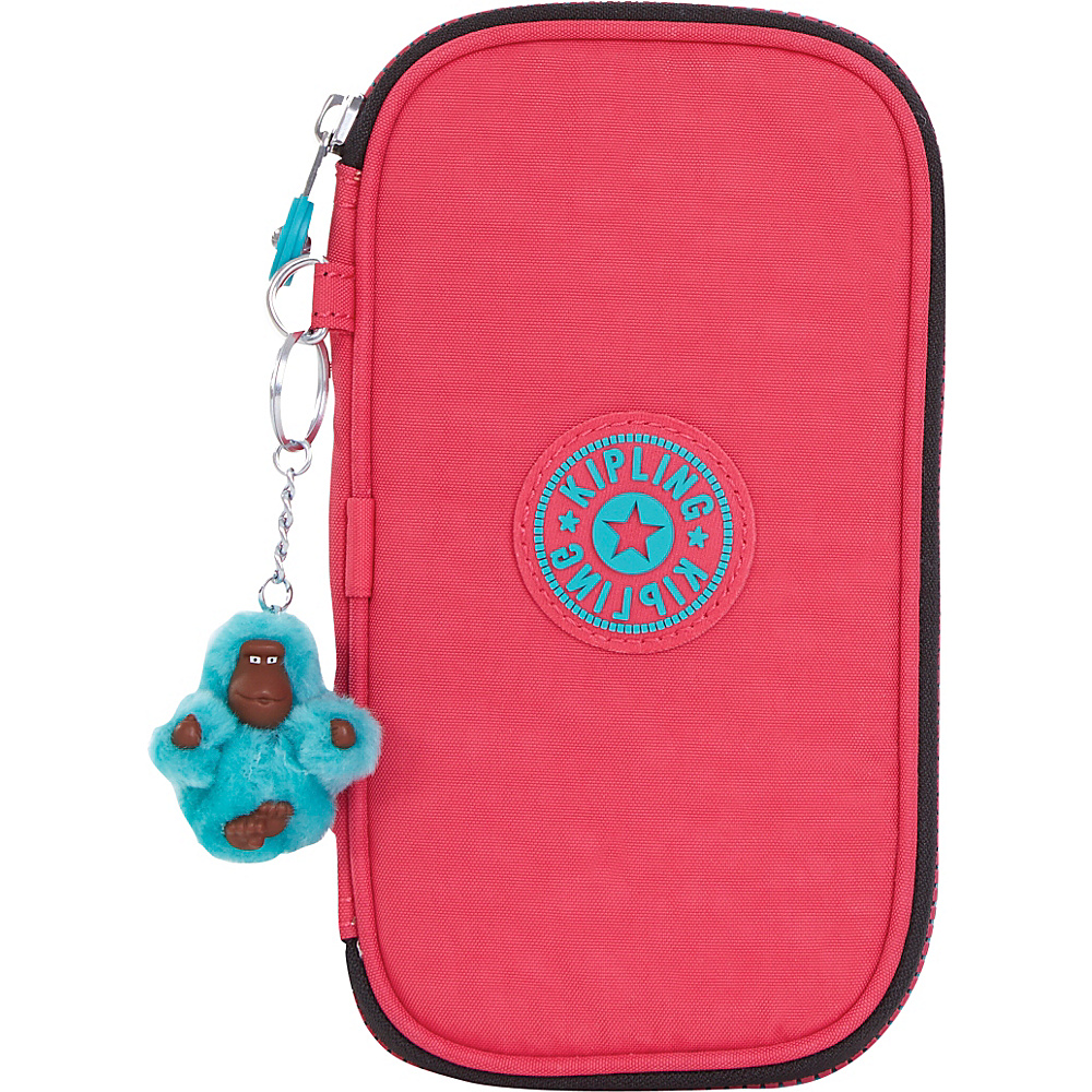Kipling Kay Pencil Case Vibrant Pink Kipling Desk Top Accessories