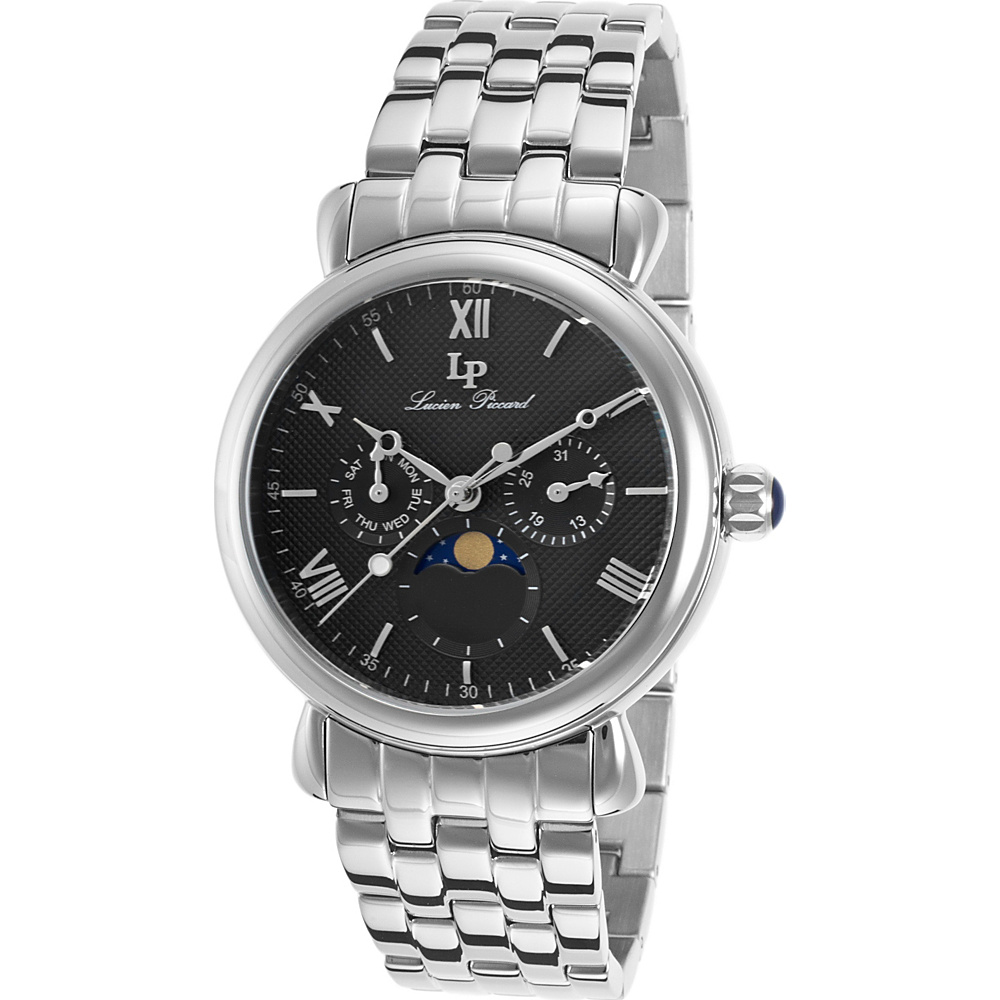 Lucien Piccard Watches Sierra Multi Function Stainless Steel Watch Silver Black Silver Lucien Piccard Watches Watches