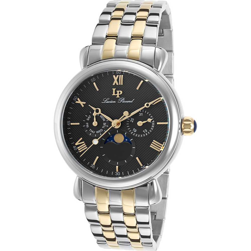 Lucien Piccard Watches Sierra Multi Function Stainless Steel Watch Silver amp; Gold Black Silver Lucien Piccard Watches Watches