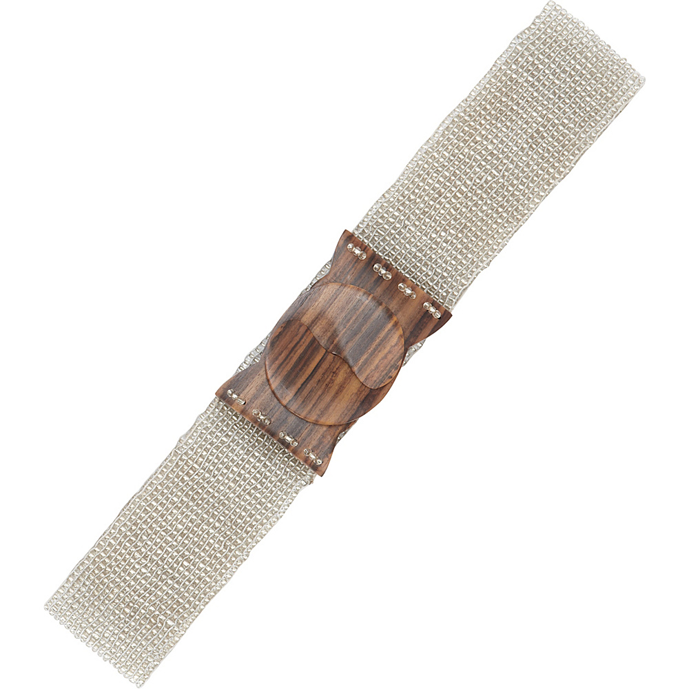 TLC you Stretch Beaded Belt Clear Silver TLC you Other Fashion Accessories