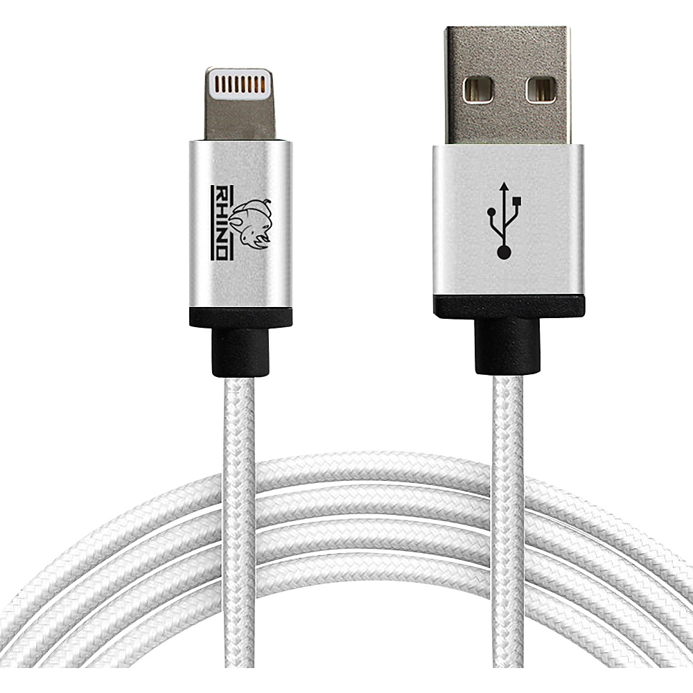 Rhino Paracord Sync Charge 2 meter MFI Lightning Cable White Rhino Electronic Accessories