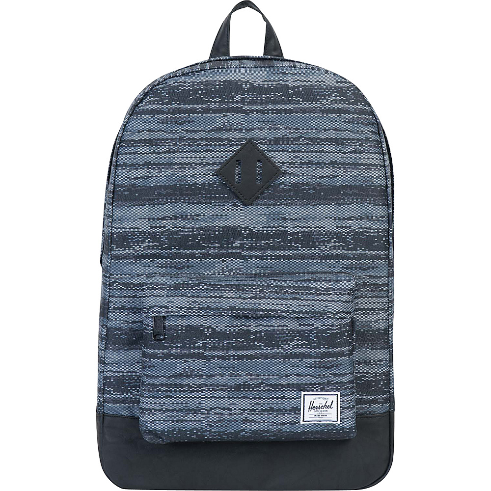 Herschel Supply Co. Heritage Laptop Backpack Discontinued Colors White Noise Black Synthetic Leather Herschel Supply Co. Business Laptop Backpacks