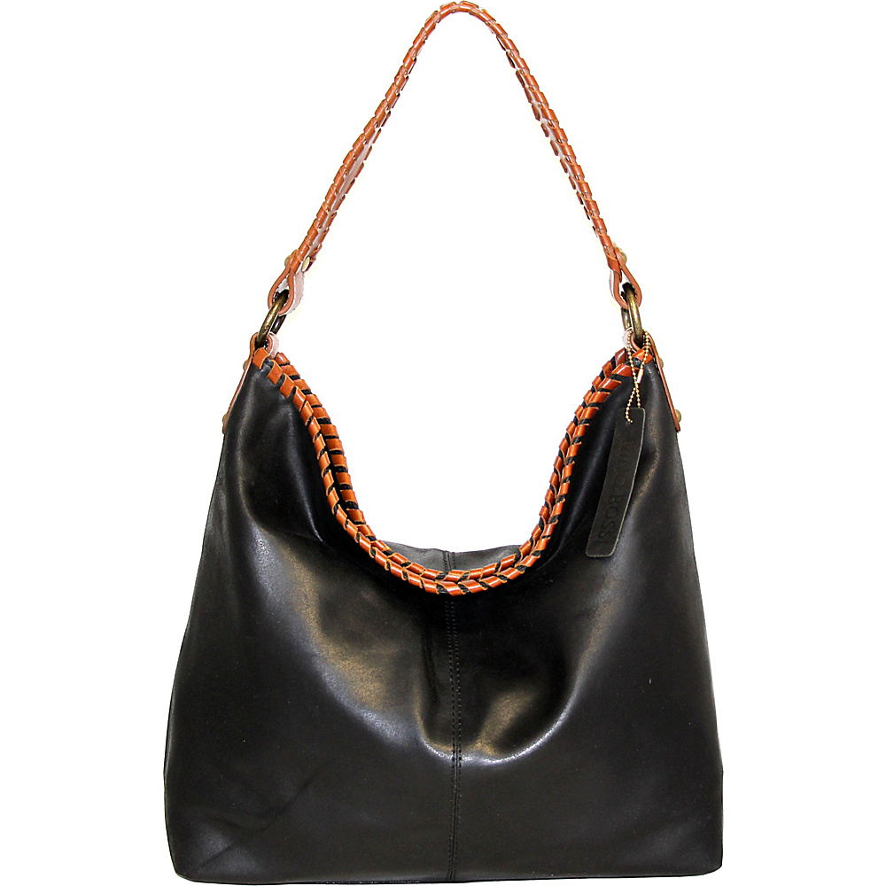 Nino Bossi Daisy Petal Shoulder Bag Black Nino Bossi Leather Handbags