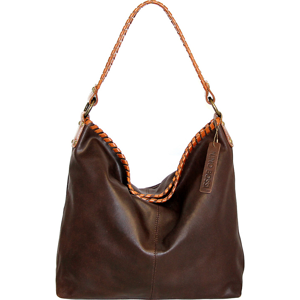 Nino Bossi Daisy Petal Shoulder Bag Chocolate Nino Bossi Leather Handbags