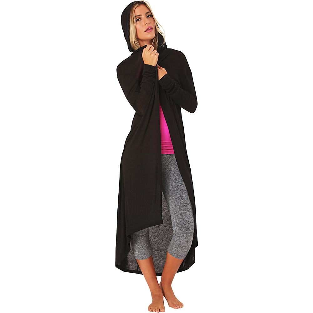 Electric Yoga Hooded Duster Cardigan S Black Electric Yoga Women s Apparel