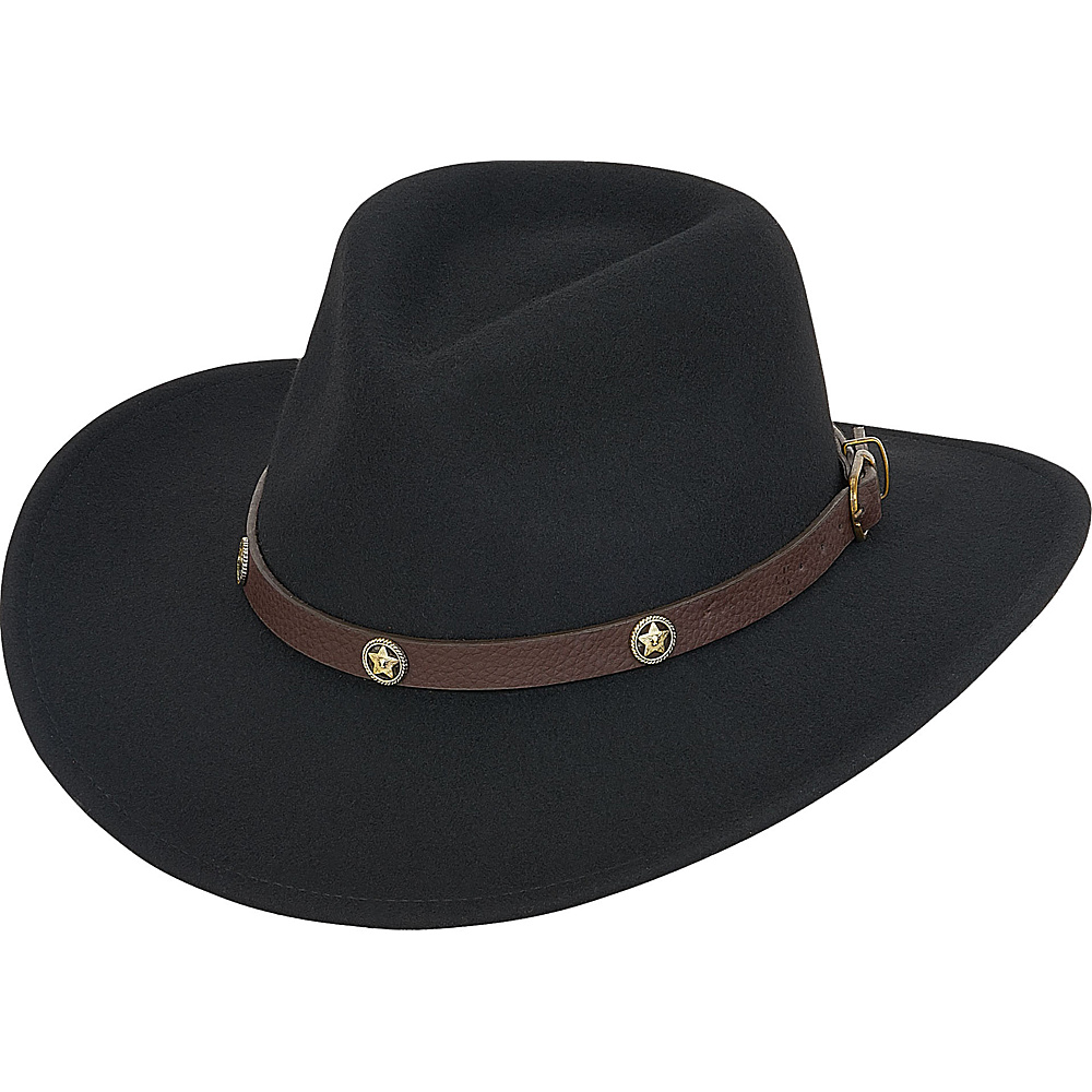 Adora Hats Wool Felt Western Hat Black Adora Hats Hats Gloves Scarves