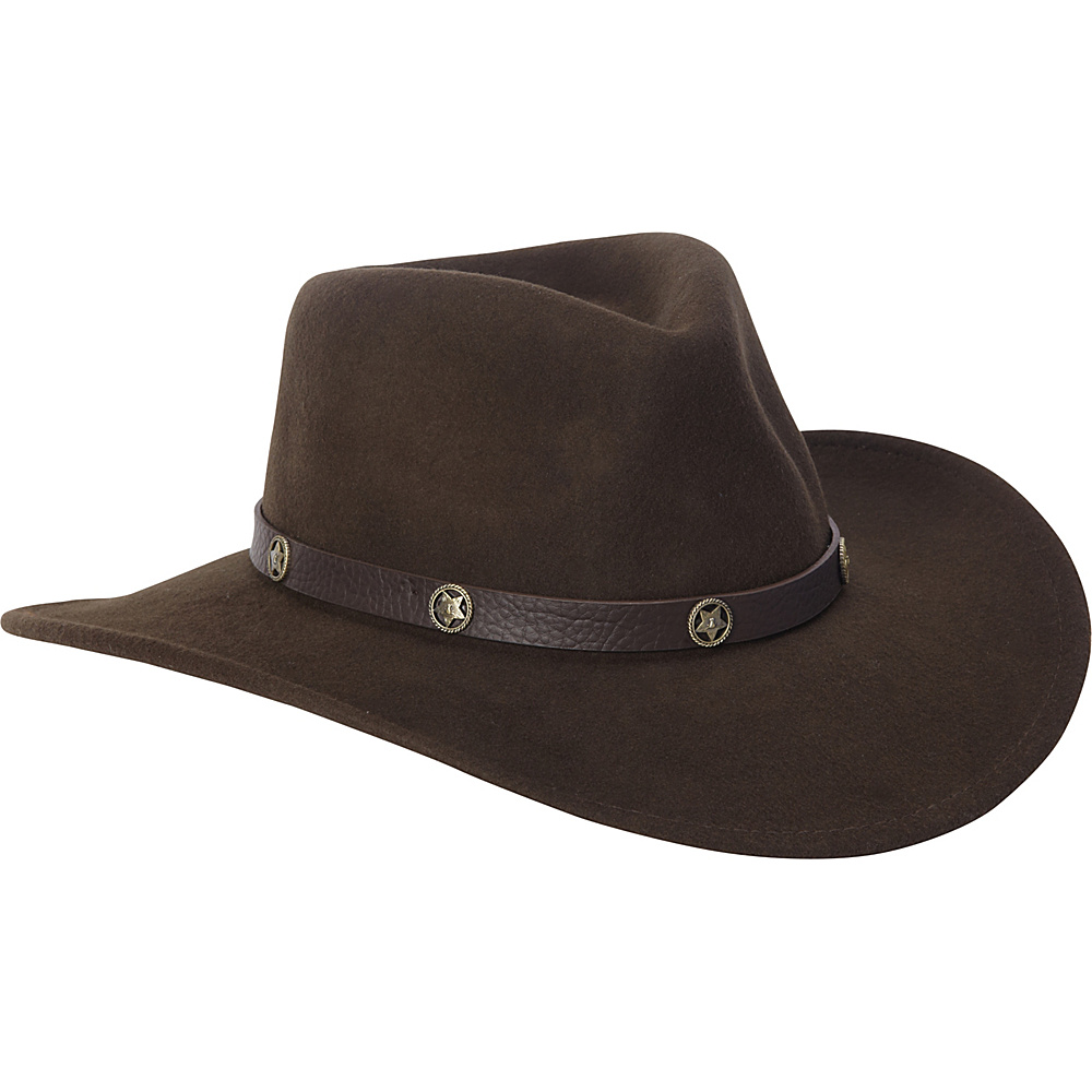 Adora Hats Wool Felt Western Hat Olive Brown Adora Hats Hats Gloves Scarves