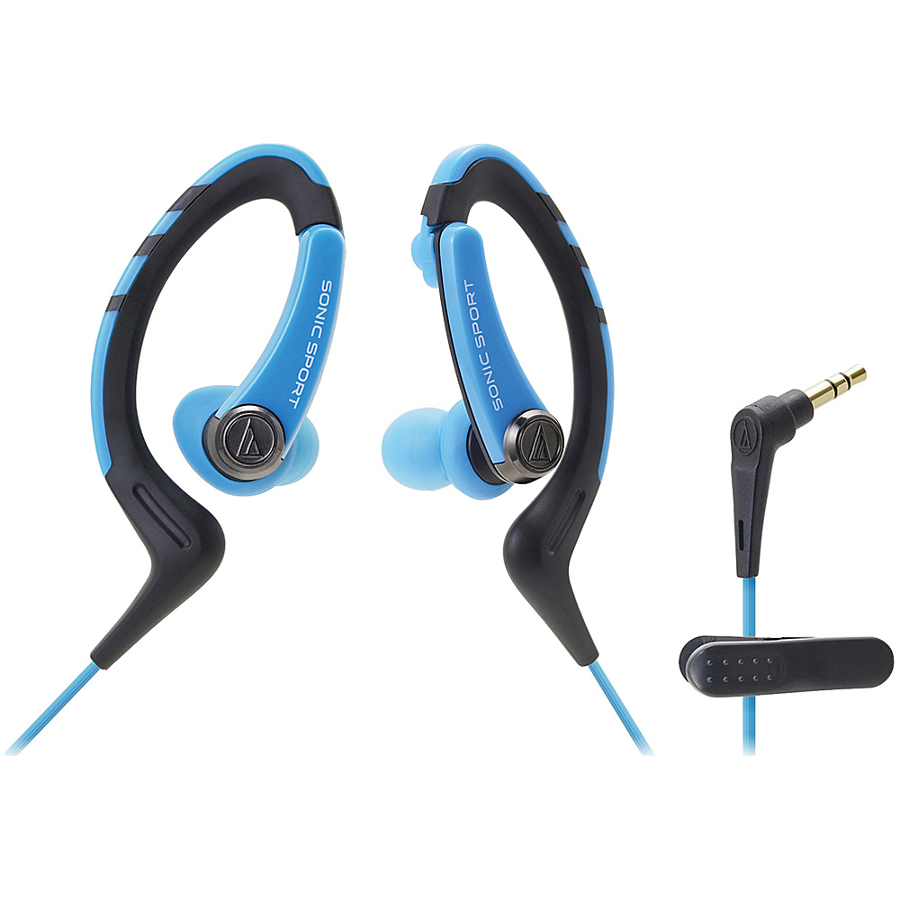Audio Technica ATH SPORT1BL SonicSport In ear Headphones Blue Audio Technica Headphones Speakers