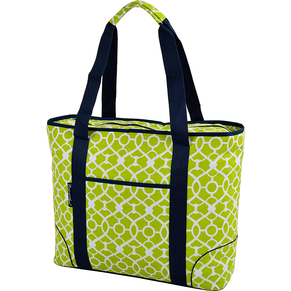 Picnic at Ascot Extra Large Insulated Cooler Bag 30 Can Tote Trellis Green Picnic at Ascot Outdoor Coolers