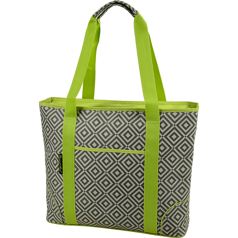 Picnic at Ascot Extra Large Insulated Cooler Bag 30 Can Tote Granite Grey Green Picnic at Ascot Outdoor Coolers