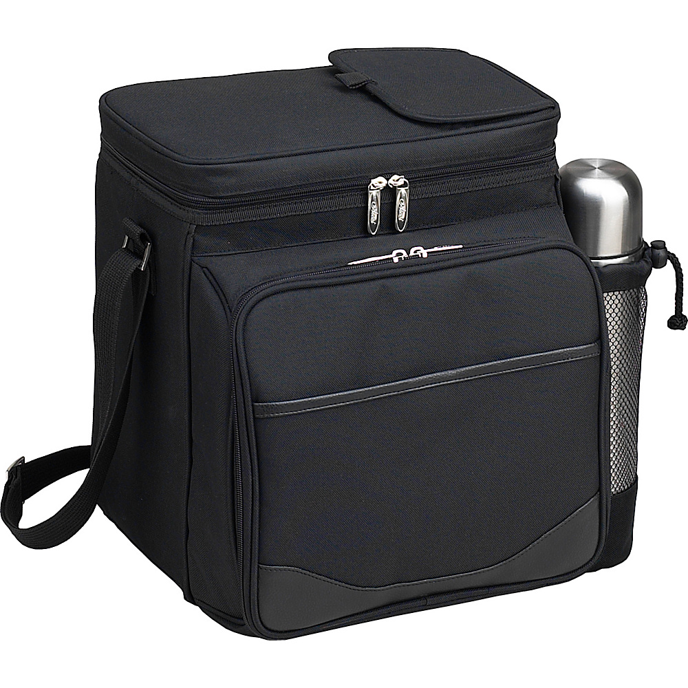 Picnic at Ascot Insulated Picnic Basket Cooler Fully Equipped for 2 with Coffee Service Black Black Picnic at Ascot Outdoor Coolers