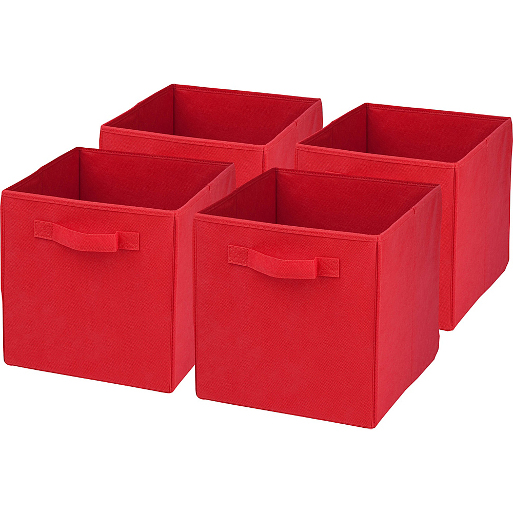 Honey Can Do 4 Pack Non Woven Foldable Cube Red Honey Can Do Travel Health Beauty
