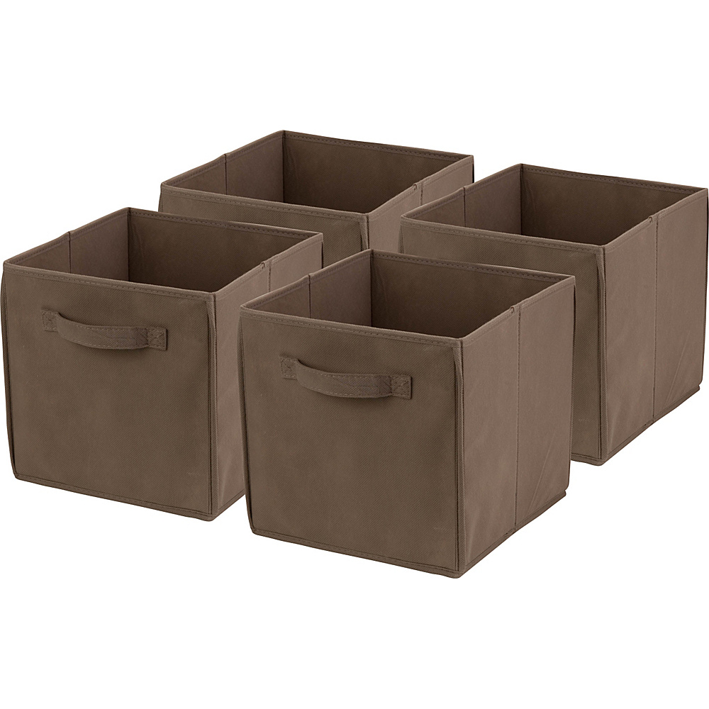 Honey Can Do 4 Pack Non Woven Foldable Cube Taupe Honey Can Do Travel Health Beauty