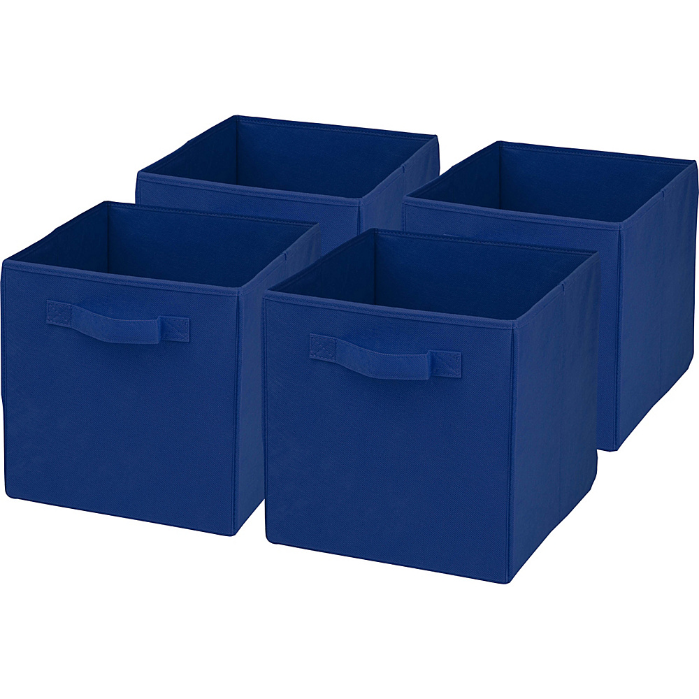 Honey Can Do 4 Pack Non Woven Foldable Cube blue Honey Can Do Travel Health Beauty