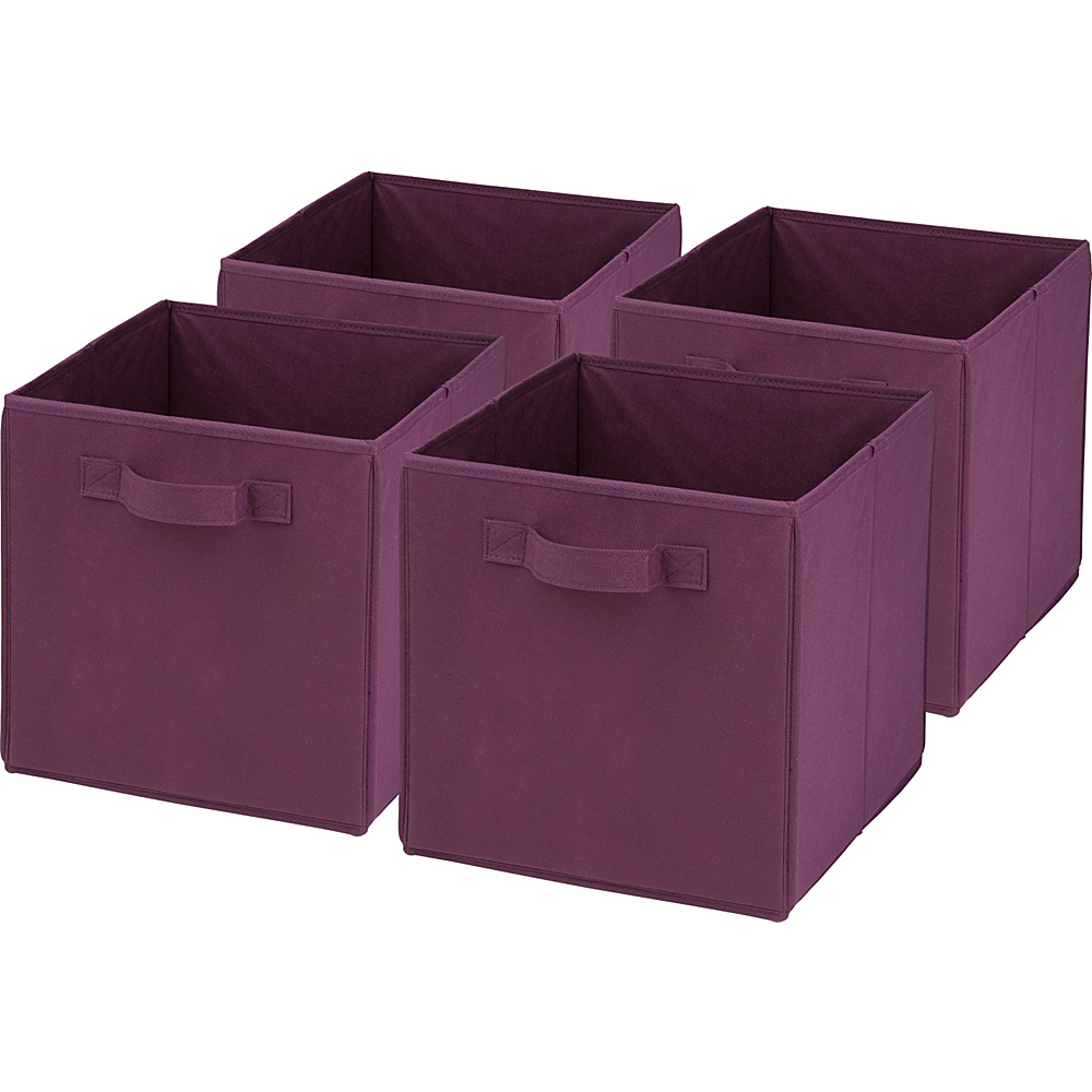 Honey Can Do 4 Pack Non Woven Foldable Cube purple Honey Can Do Travel Health Beauty