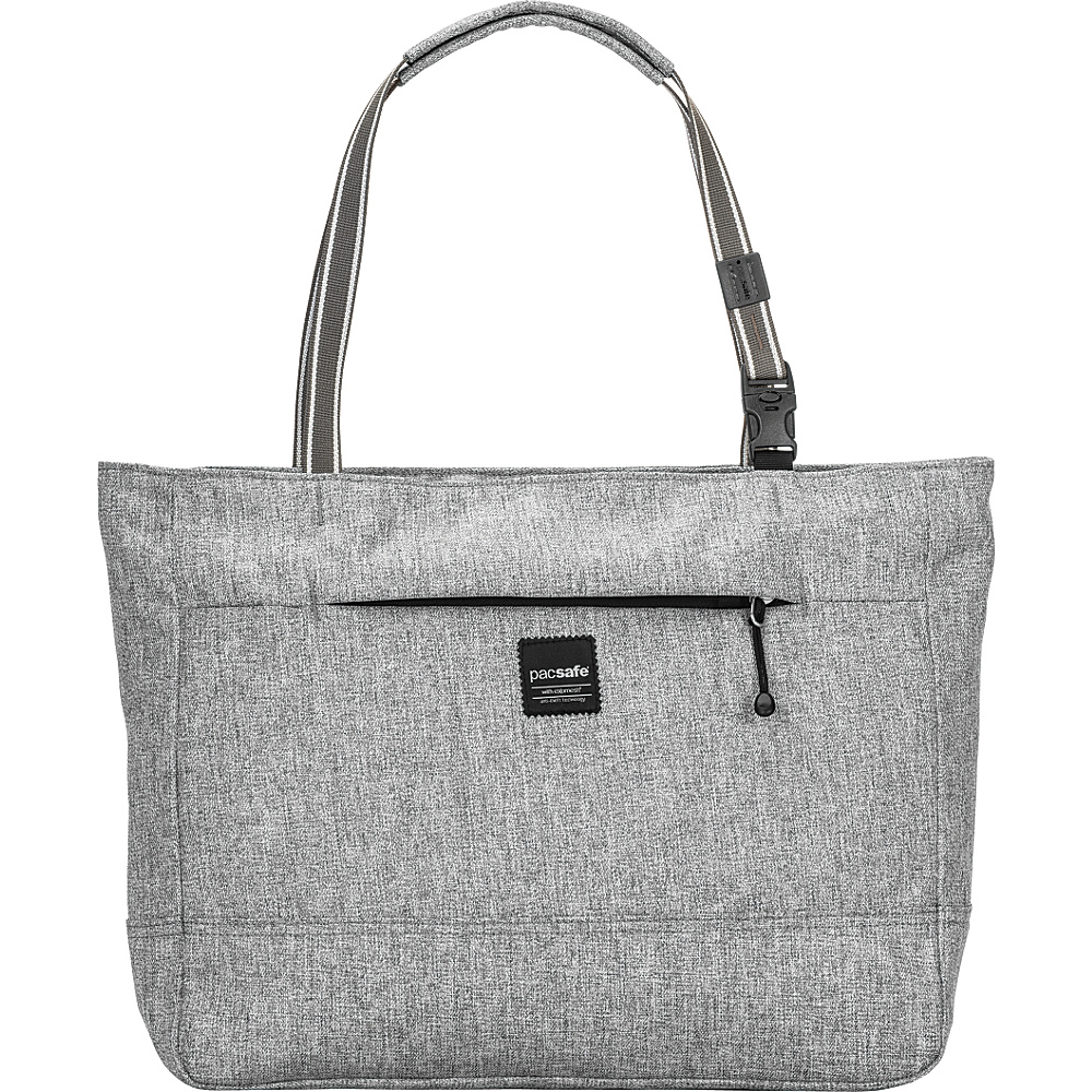 Pacsafe RFID Slingsafe LX250 Anti Theft Tote Tweed Grey Pacsafe Fabric Handbags