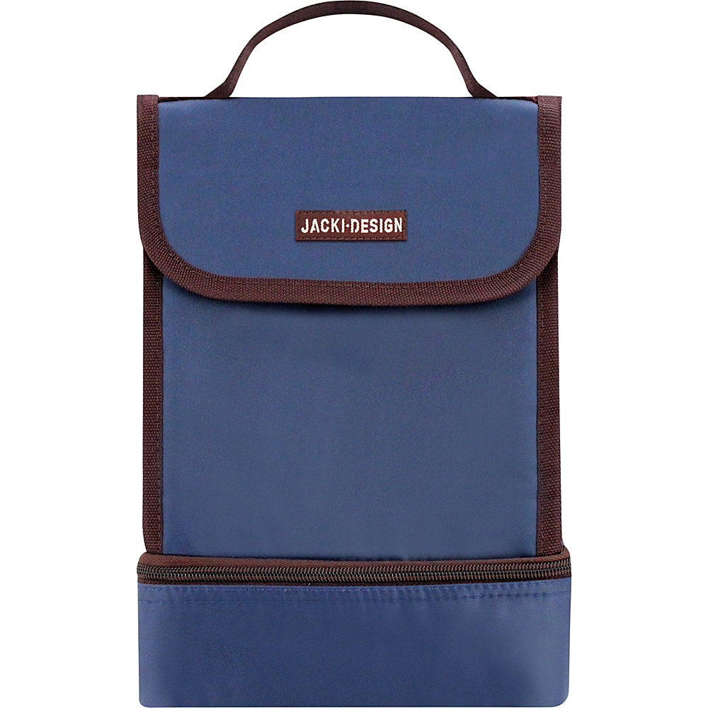 Jacki Design Essential 3 Compartment Insulated Lunch Bag Blue Jacki Design Travel Coolers