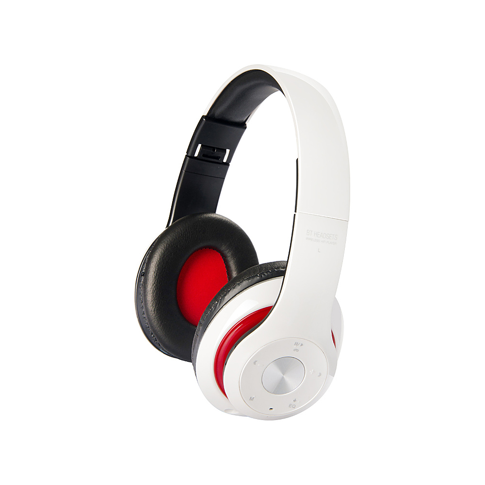 Koolulu Bluetooth Premium Headphone with Equalizer White Koolulu Headphones Speakers