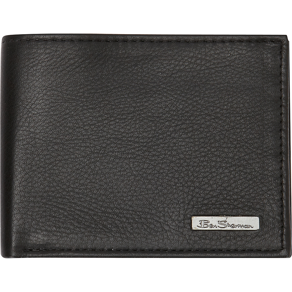 Ben Sherman Luggage Hackney Collection Leather RFID Traveler Passcase Wallet Black Ben Sherman Luggage Men s Wallets