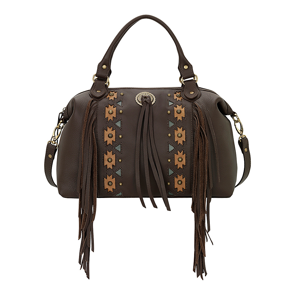 American West Chenoa Large Convertible Satchel Chocolate Brown American West Leather Handbags