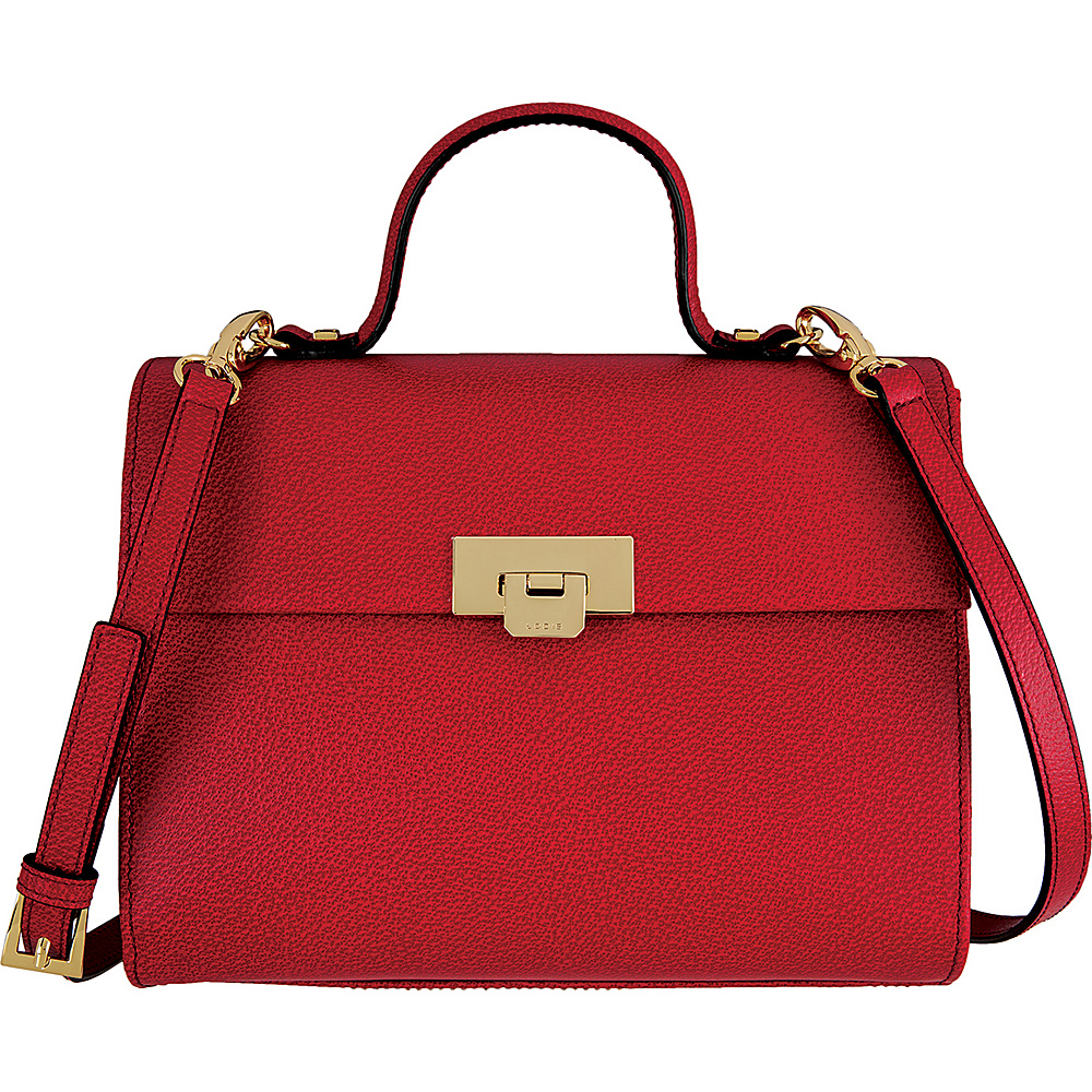 Lodis Stephanie Under Lock and Key Bree Medium Crossbody Red Lodis Leather Handbags